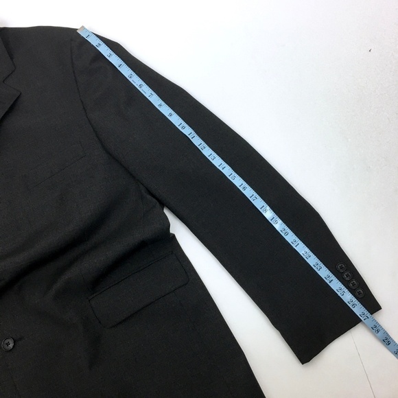 J. Crew Men's Dark Grey Suit Jacket Gray Blazer - Picture 5 of 8